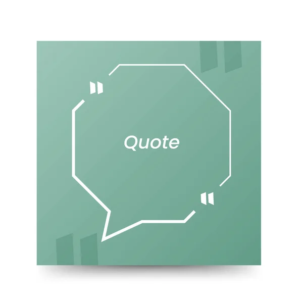 Quote Frames Blank Templates White Background — 图库矢量图片