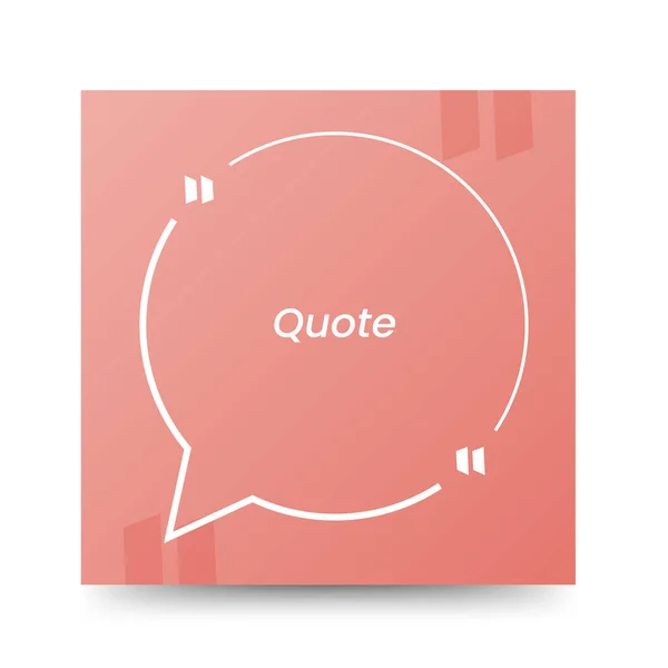 Quote Frames Blank Templates White Background — Stock Vector