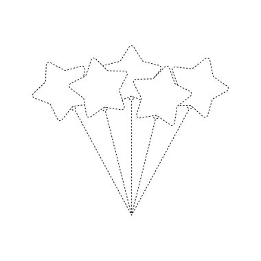 Çocuklar için yıldız balonu izleme çalışması