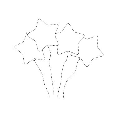 Çocuklar için yıldız balonu izleme çalışması