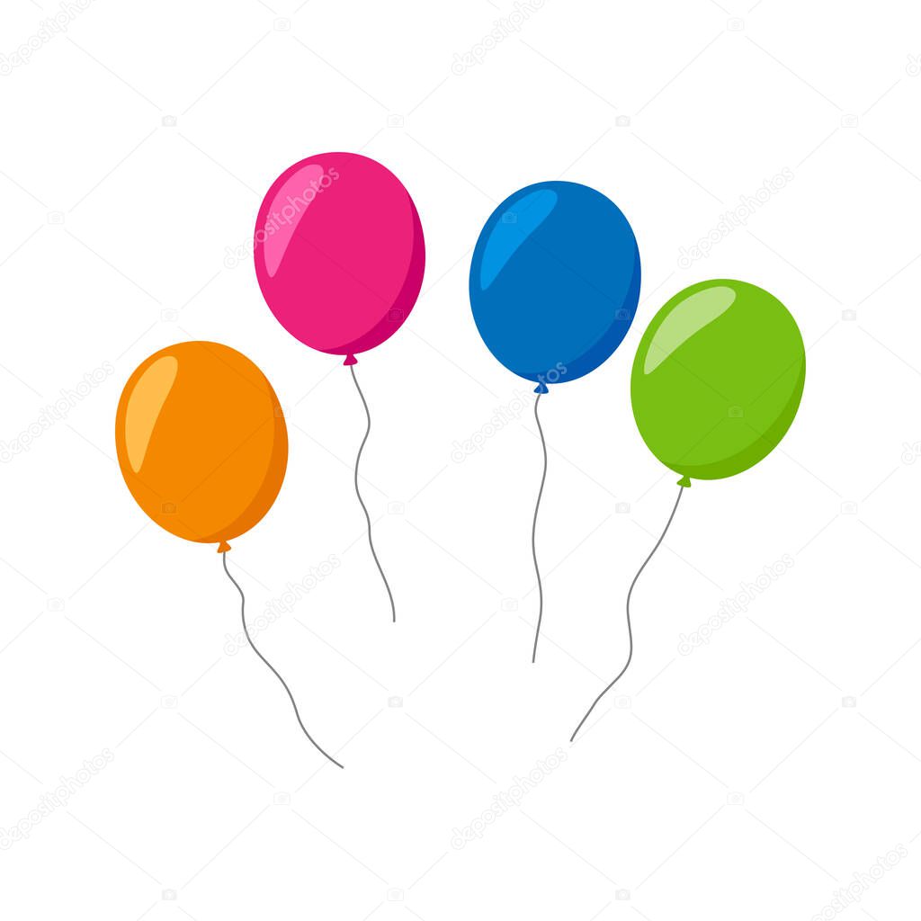 Balloon isolated on white background