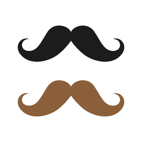 Bigode Isolado Fundo Branco — Vetor de Stock