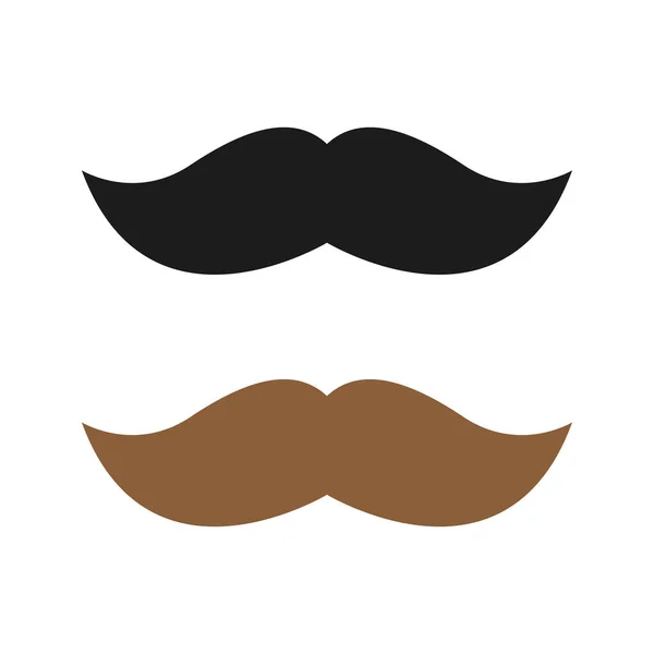 Moustache Isolée Sur Fond Blanc — Image vectorielle
