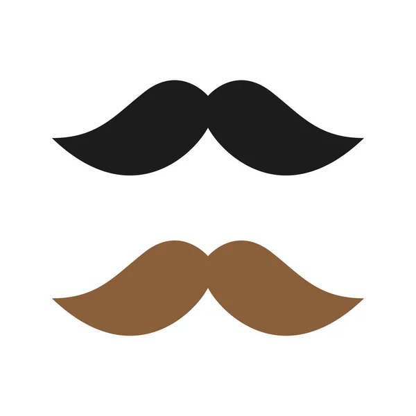 Bigode Isolado Fundo Branco —  Vetores de Stock