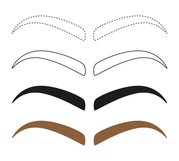 Eyebrow Tracing White Background — Image vectorielle