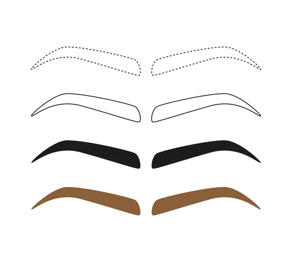 Eyebrow Tracing White Background — Image vectorielle
