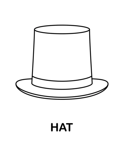 Coloring Page Hat Kids — Image vectorielle