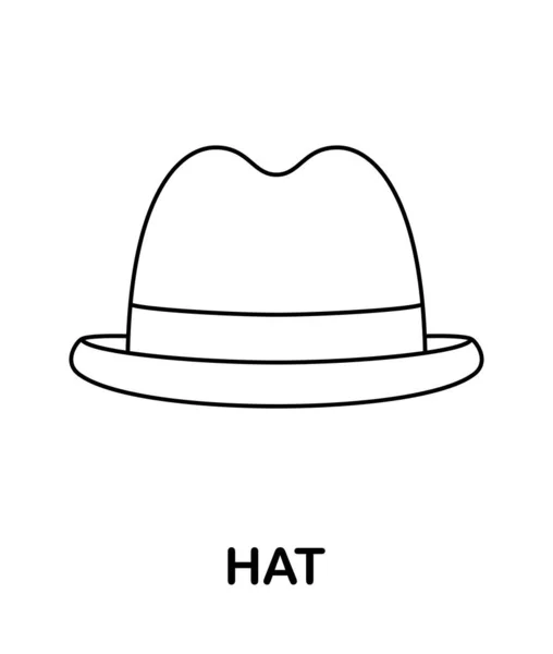 Coloring Page Hat Kids — Image vectorielle
