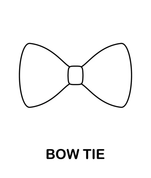 Coloring Page Bow Tie Kids — Stok Vektör
