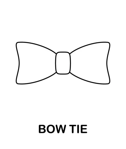Coloring Page Bow Tie Kids — Vector de stock