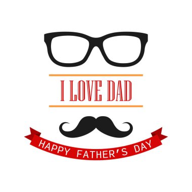 Happy Father's Day design on white background