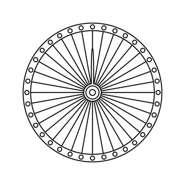 Coloring page with Fortune Wheel for kids