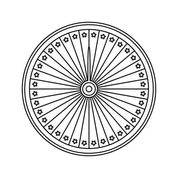 Coloring Page Fortune Wheel Kids — Image vectorielle