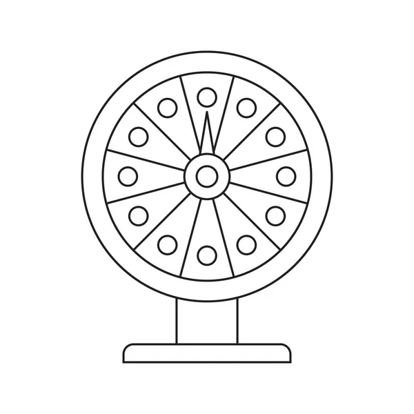 Coloring Page Fortune Wheel Kids — Image vectorielle