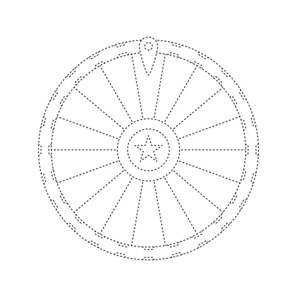 Fortune Wheel Tracing Worksheet Kids — Image vectorielle