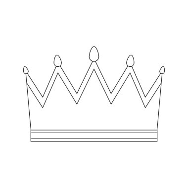 Coloring page with Crown for kids