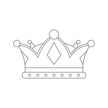 Coloring page with Crown for kids