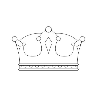 Coloring page with Crown for kids