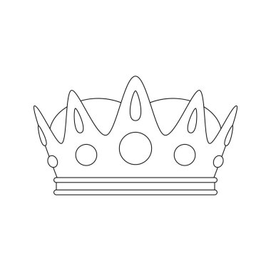 Coloring page with Crown for kids