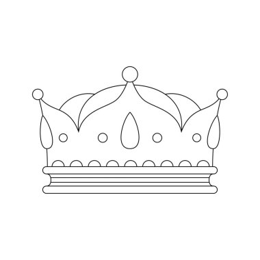 Coloring page with Crown for kids