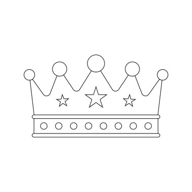 Coloring page with Crown for kids