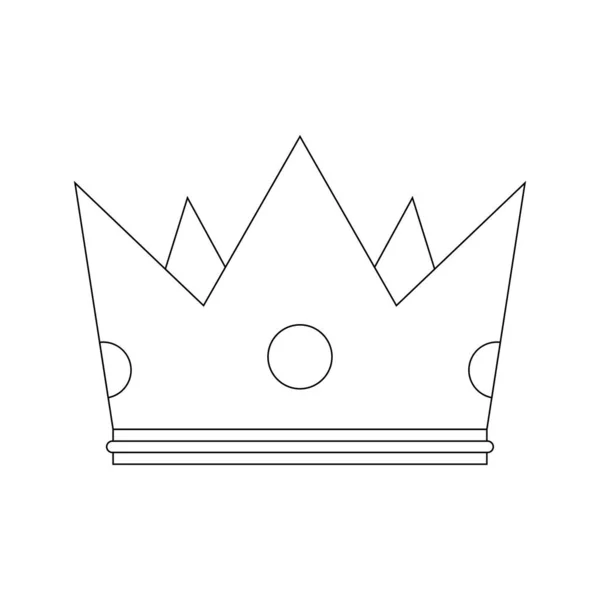 Coloring Page Crown Kids — Stockvector