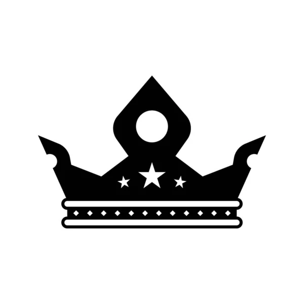 Krone Isoliert Auf Weißem Hintergrund — Stockvektor