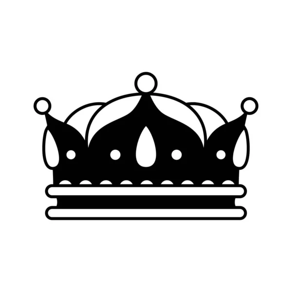 白い背景で隔離の王冠 — ストックベクタ