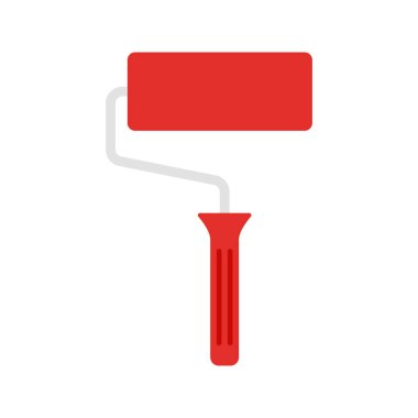 Beyaz arkaplanda izole edilmiş boya silindiri