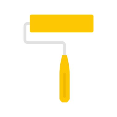 Beyaz arkaplanda izole edilmiş boya silindiri