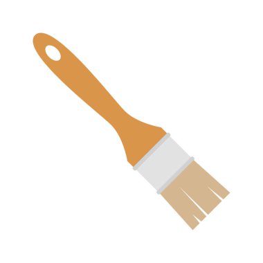 Boya fırçası beyaz arkaplanda izole edildi