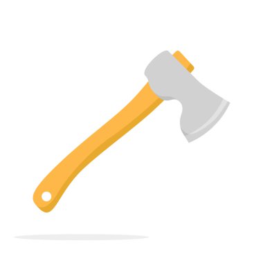 beyaz arkaplanda izole edilmiş balta