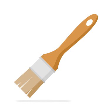 Boya fırçası beyaz arkaplanda izole edildi