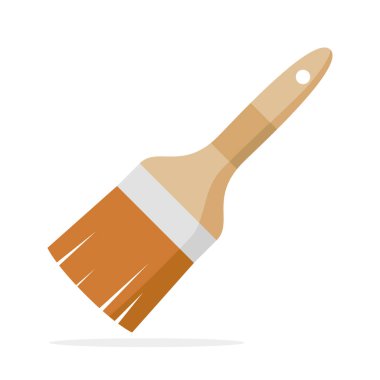 Boya fırçası beyaz arkaplanda izole edildi