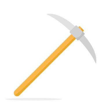 Kazma beyaz arkaplanda izole edildi