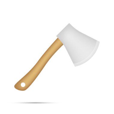 beyaz arkaplanda izole edilmiş balta