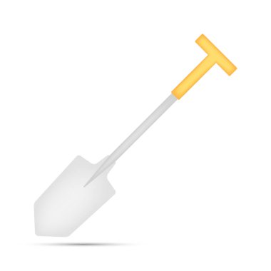 Kürek beyaz arkaplanda izole edildi