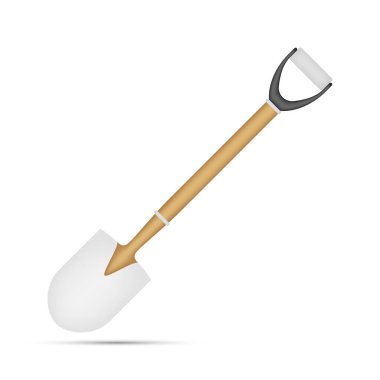 Kürek beyaz arkaplanda izole edildi