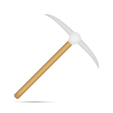 Kazma beyaz arkaplanda izole edildi