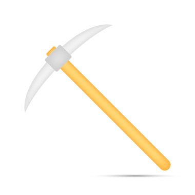 Kazma beyaz arkaplanda izole edildi