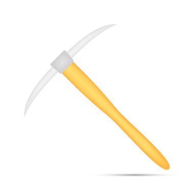 Kazma beyaz arkaplanda izole edildi