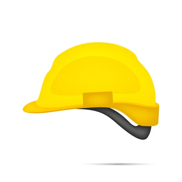 Safety Helmet Isolated White Background — Stock Vector