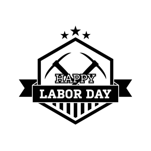 Happy Labor Day Banner Isolated White Background — Stockvektor