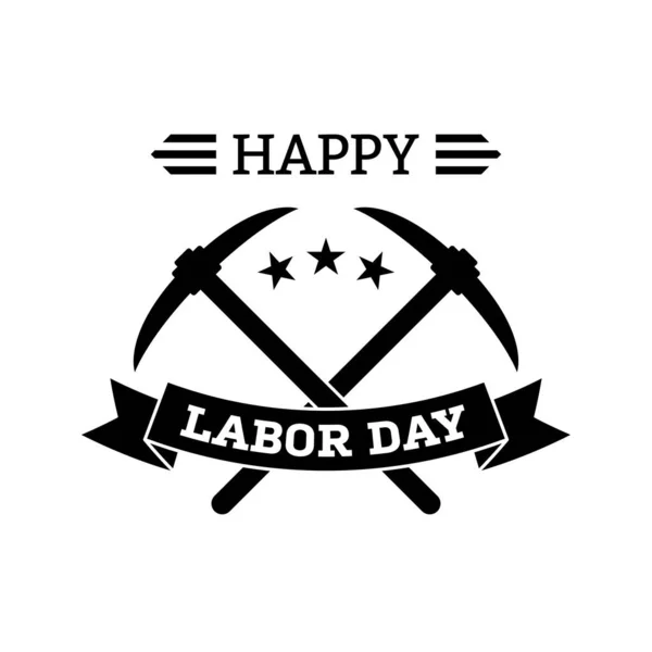 Happy Labor Day Banner Isolated White Background — Vetor de Stock