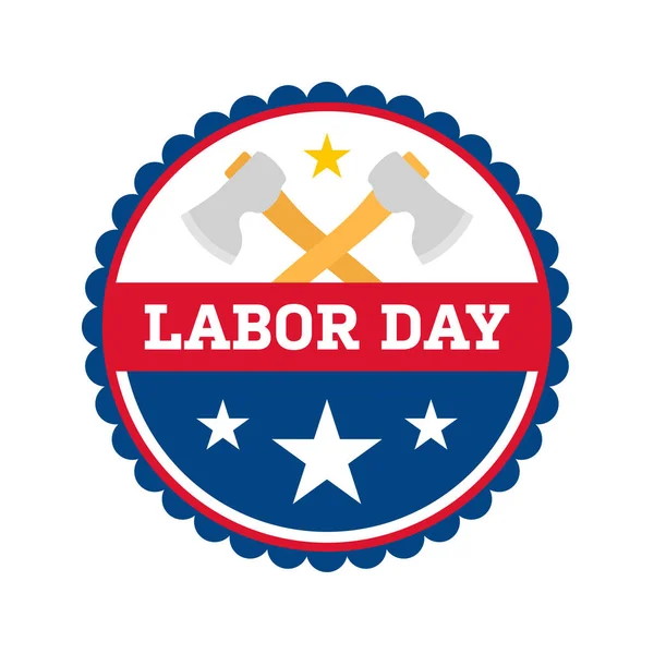 Happy Labor Day Banner Isolated White Background — Stockvektor