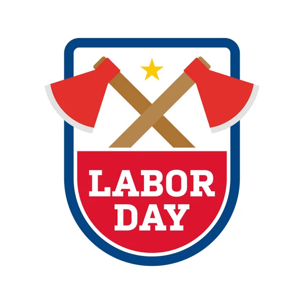 Happy Labor Day Banner Isolated White Background — 스톡 벡터