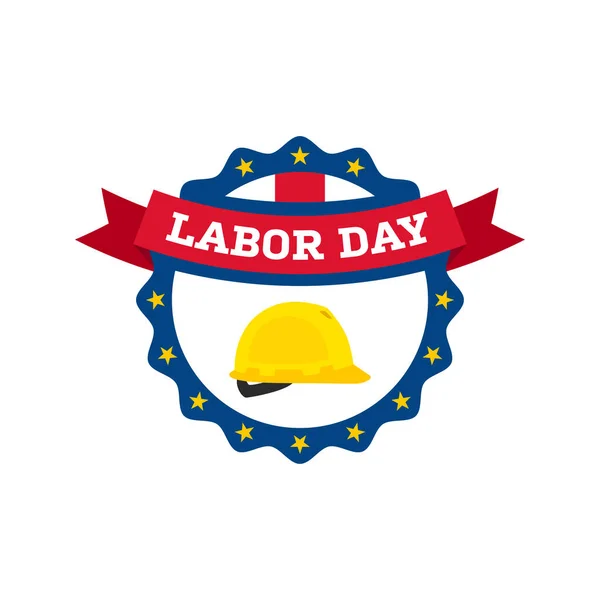 Happy Labor Day Banner Isolated White Background — Stockvektor