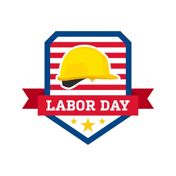Happy Labor Day Banner Isolated White Background — Vetor de Stock