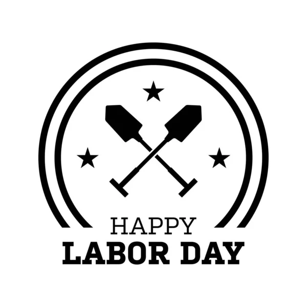 Happy Labor Day Banner Isolated White Background — Image vectorielle