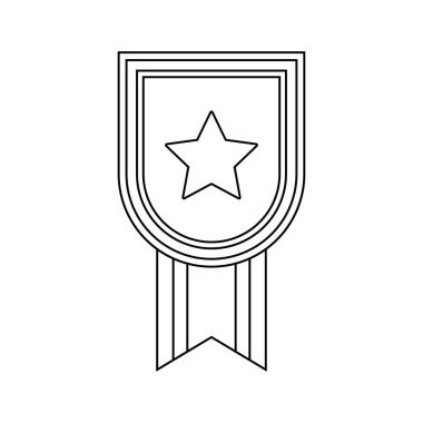 Coloring page with Medal for kids